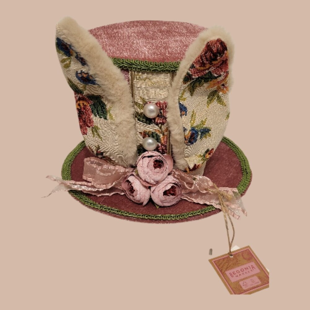 NWT Begonia Market Top Hat with Bunny Ears